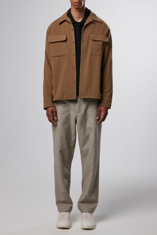 Wollen Overhemd Daniel - Camel 