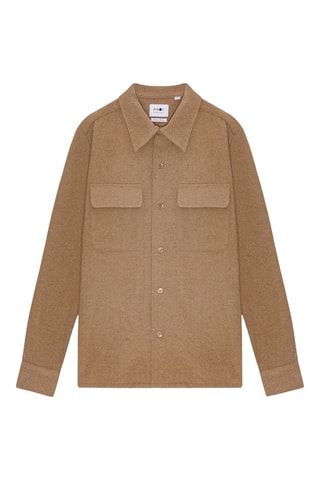 Wollen Overhemd Daniel - Camel 