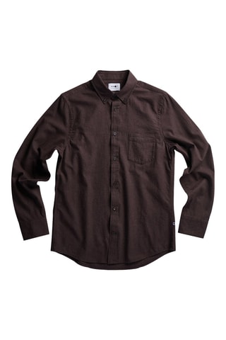 Overhemd Slim Manza - Donkerbruin 