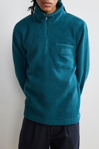 Fleece Sweater Nil - Pauwblauw