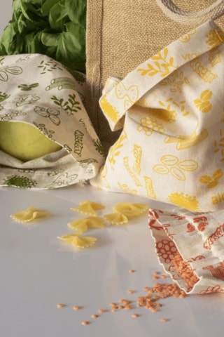 3 sacs à vrac en coton biologique - Blanc