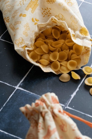 3 sacs à vrac en coton biologique - Blanc