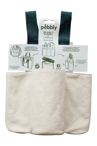 Sac à bouteilles en coton biologique - Blanc