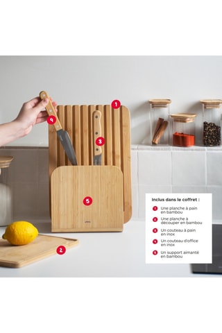 Coffret affûté en bambou - 5 pièces