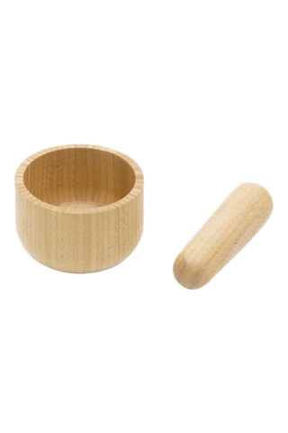 Pilon et mortier en bambou