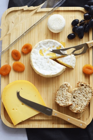 2 couteaux à fromages en acier inoxydable - 22 cm