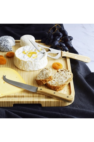 2 couteaux à fromages en acier inoxydable - 22 cm