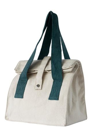 Sac à lunch en coton biologique - Bleu canard