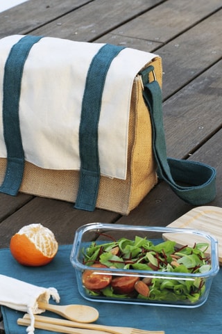 Sac à lunch en coton biologique - Beige