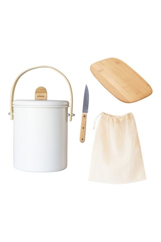 Coffret zéro déchet en bambou, coton biologique et acier inoxydable - 4 pièces