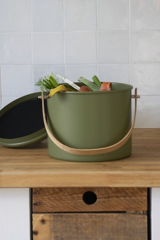 Seau à compost d'intérieur en acier inoxydable - 700 cl