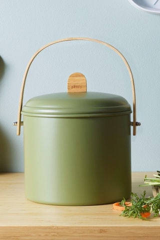 Seau à compost d'intérieur en acier inoxydable - 700 cl