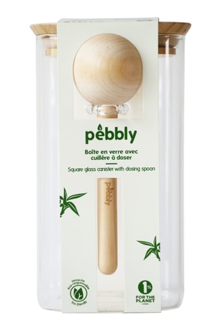 Boîte de conservation en verre avec couvercle et cuillère doseur bambou - 1,4 l