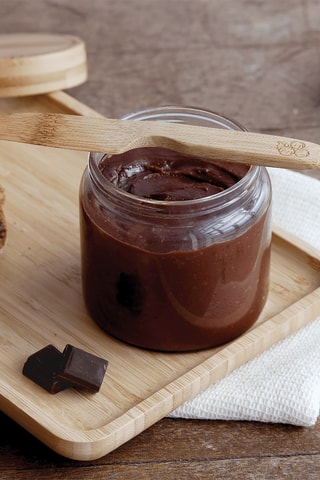 Service à tartiner en verre borosilicate et bambou - 3 pièces