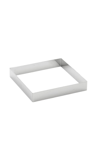 Cercle à tarte carré en acier inoxydable - 8 x 2 cm