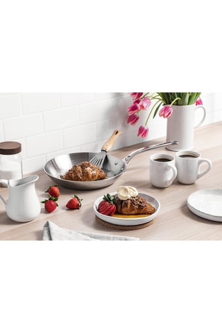 Spatule flexible en acier inoxydable et bois