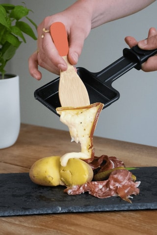 6 spatules à raclette en bambou