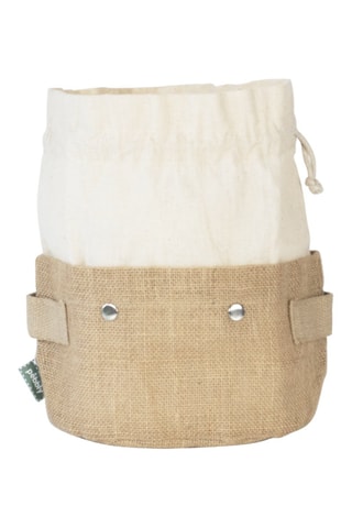 Corbeille de conservation 2 en 1 en coton biologique - 19,5 x 15 x 12 cm