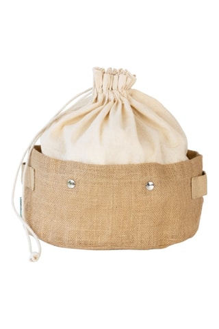 Corbeille de conservation 2 en 1 en coton biologique - 19,5 x 15 x 12 cm