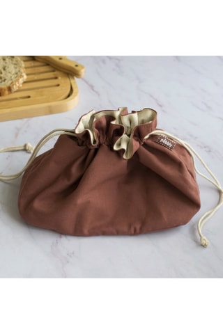 Corbeille à pain en coton biologique - 38 x 14 x 23 cm