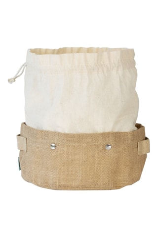 Corbeille de conservation 2 en 1 en coton biologique - 27 x 20 x 12 cm