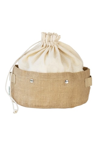 Corbeille de conservation 2 en 1 en coton biologique - 27 x 20 x 12 cm