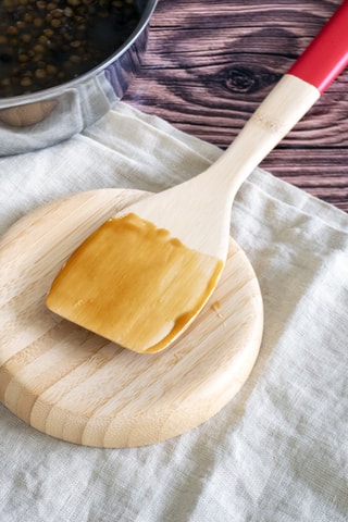 Repose-cuillère en bambou