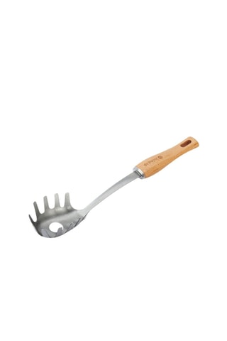 Cuillère à spaghetti en acier inoxydable et bois