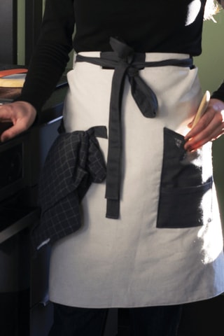 Tablier de cuisine en coton biologique - Blanc