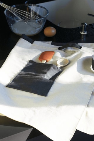 Tablier de cuisine en coton biologique - Blanc