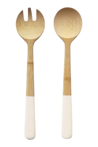 Couverts à salade en bambou