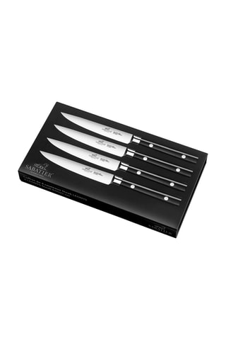 4 couteaux à steak en acier inoxydable Leonys - 12 cm