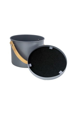 Seau à compost d’intérieur en acier inoxydable et bambou - 3,5 l