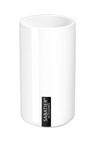 Pot à ustensiles en porcelaine Ibiza - Blanc