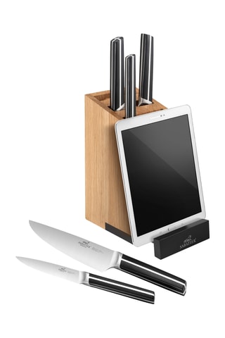 Bloc de 5 couteaux en acier inoxydable Chiron