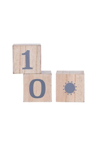 Houten Kubuskalender - 3-Delig