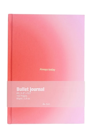 Bulletjournal - 192 Pagina's - Rood - 14,8 x 21 cm