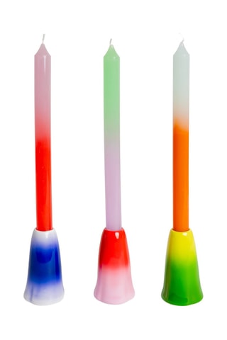 Aardewerk Kaarsenhouder - 6 cm - Blauw