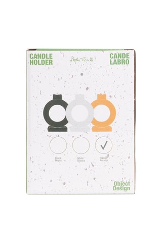 Keramische Kaarshouder - 11 cm - Oranje