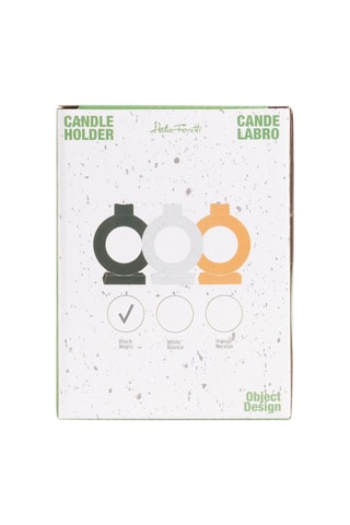 Keramische Kaarshouder - 11 cm - Zwart