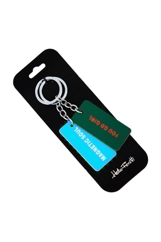 2 Sleutelhangers - Lichtgroen en Hemelsblauw