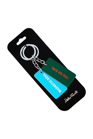 2 Sleutelhangers - Lichtgroen en Hemelsblauw