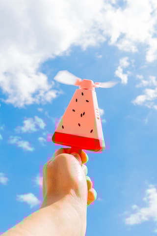 Miniventilator - 8 x 1,5 x 6 cm - Roze