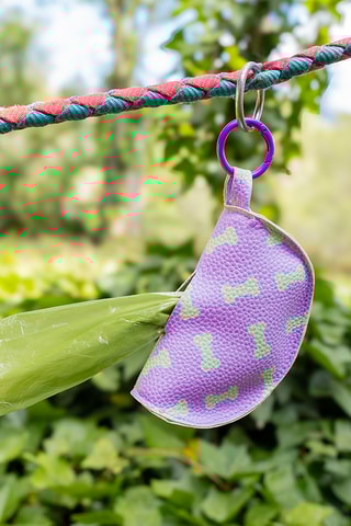 Zakjesdispenser voor Dieren - Paars en Lichtgroen