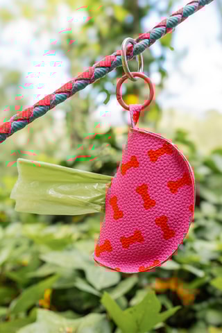 Zakjesdispenser voor Dieren - Roze en Oranje