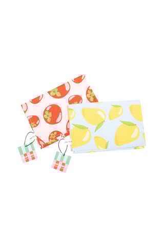 Theedoek - Roze en Rood