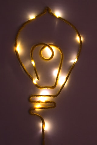 Wanddecoratie met Led - Geel