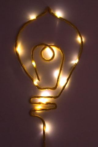 Wanddecoratie met Led - Geel