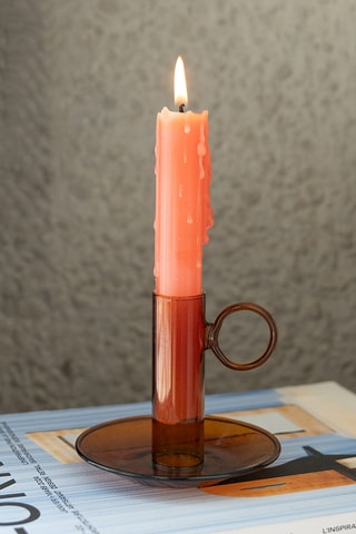 Kandelaar - 10 cm - Donkeroranje