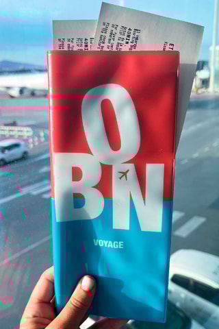 Paspoorthouder - Pauwblauw